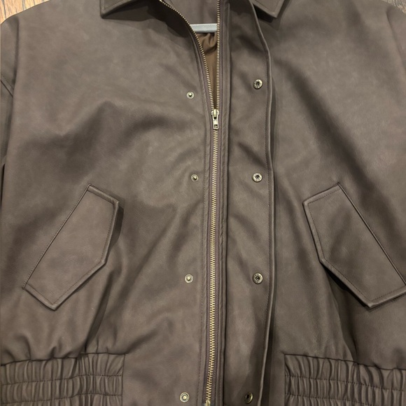 Edikted Mori Oversized Faux Dark
Leather Jacket in size small - Picture 11 of 16